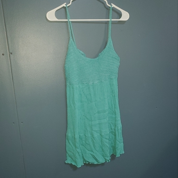 Blue/𝅺Green spaghetti strap tanktop Umgee Small - Picture 2 of 6